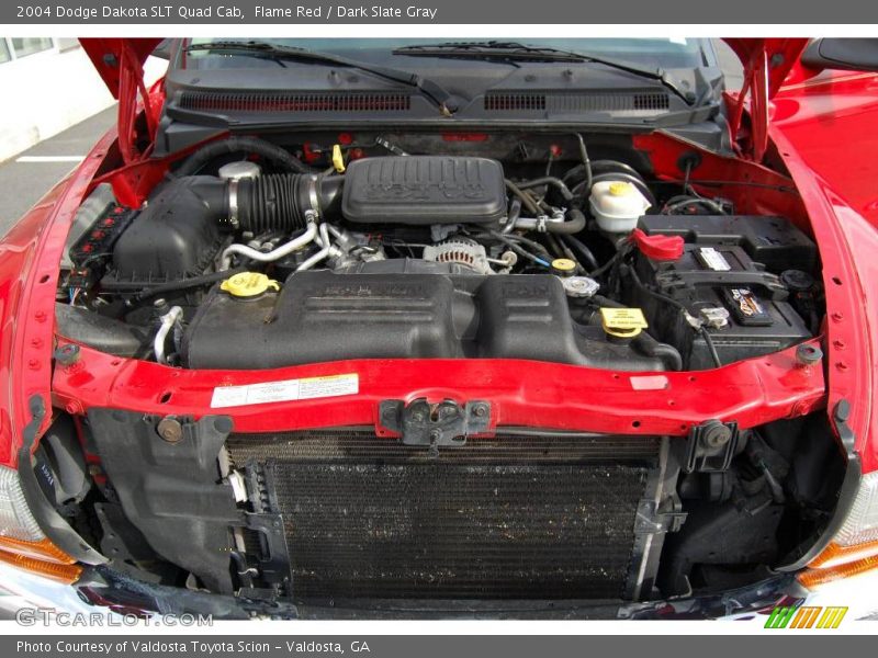 Flame Red / Dark Slate Gray 2004 Dodge Dakota SLT Quad Cab