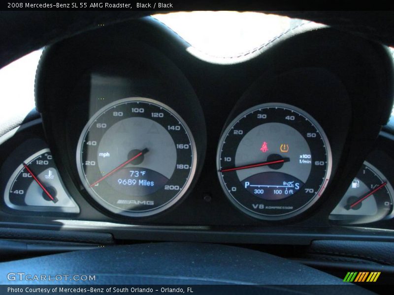Black / Black 2008 Mercedes-Benz SL 55 AMG Roadster