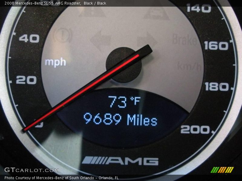 Black / Black 2008 Mercedes-Benz SL 55 AMG Roadster