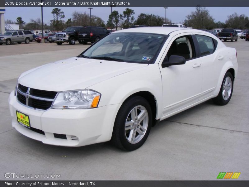 Stone White / Dark Khaki/Light Graystone 2008 Dodge Avenger SXT