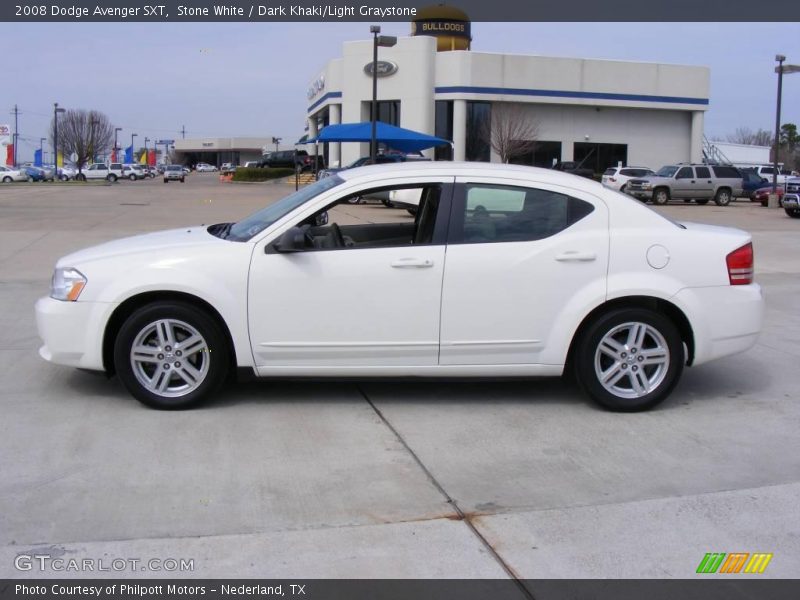 Stone White / Dark Khaki/Light Graystone 2008 Dodge Avenger SXT