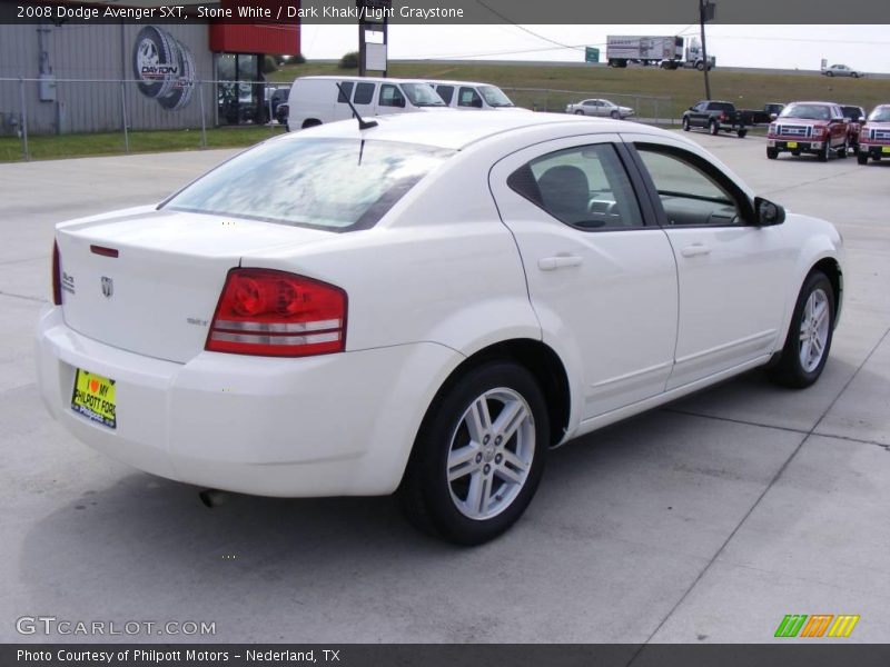 Stone White / Dark Khaki/Light Graystone 2008 Dodge Avenger SXT
