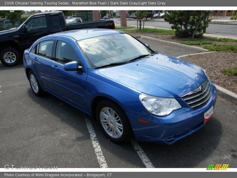 Marathon Blue Pearl / Dark Slate Gray/Light Slate Gray 2008 Chrysler Sebring Touring Sedan