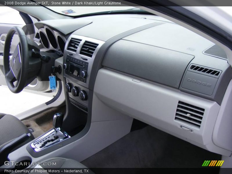 Stone White / Dark Khaki/Light Graystone 2008 Dodge Avenger SXT
