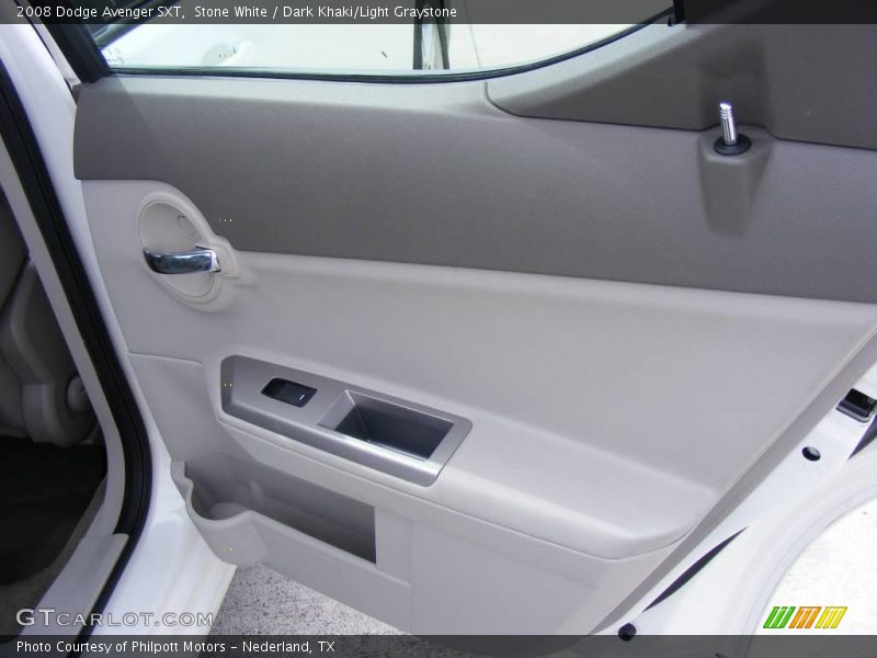 Stone White / Dark Khaki/Light Graystone 2008 Dodge Avenger SXT
