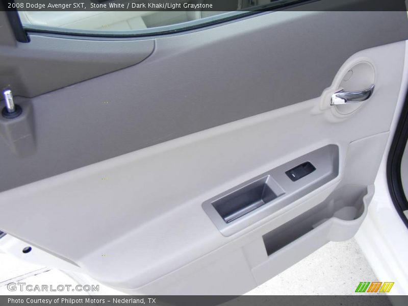 Stone White / Dark Khaki/Light Graystone 2008 Dodge Avenger SXT