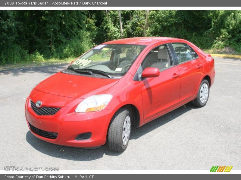 Absolutely Red / Dark Charcoal 2009 Toyota Yaris Sedan