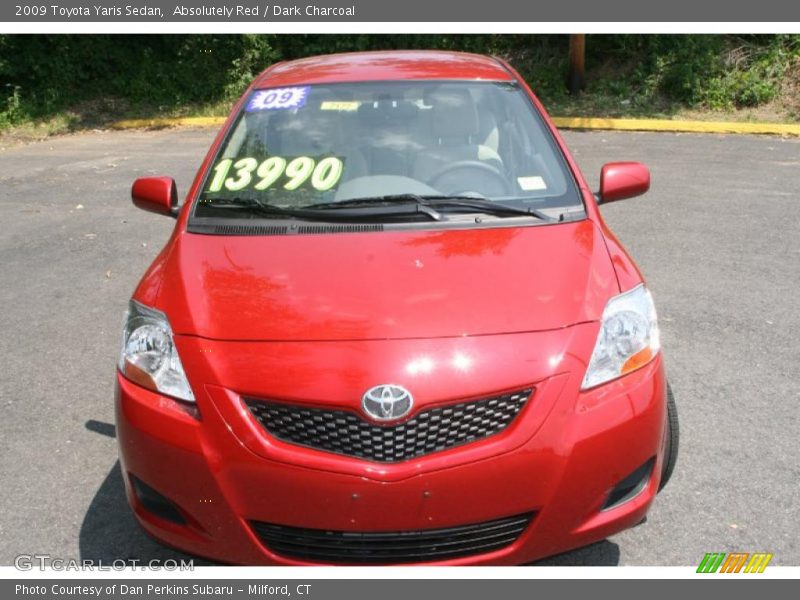 Absolutely Red / Dark Charcoal 2009 Toyota Yaris Sedan