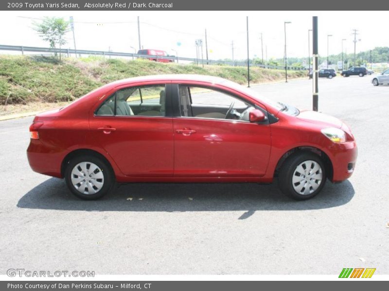 Absolutely Red / Dark Charcoal 2009 Toyota Yaris Sedan