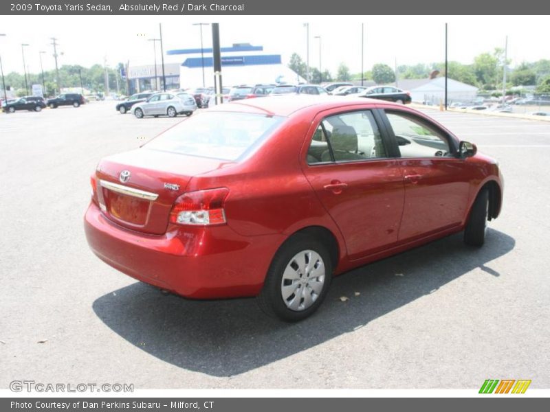 Absolutely Red / Dark Charcoal 2009 Toyota Yaris Sedan