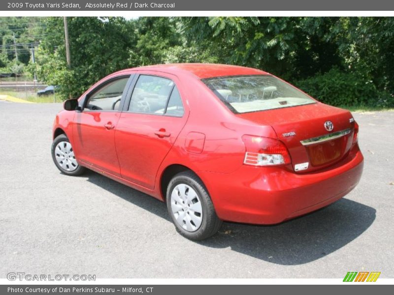 Absolutely Red / Dark Charcoal 2009 Toyota Yaris Sedan