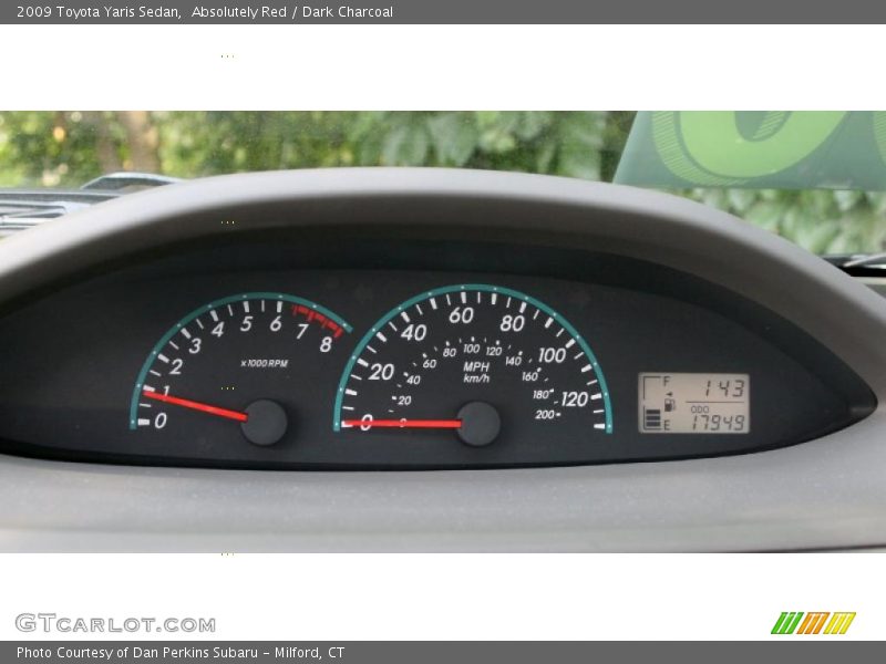 Absolutely Red / Dark Charcoal 2009 Toyota Yaris Sedan