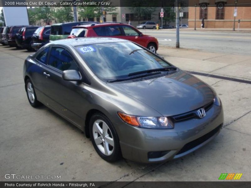 Galaxy Gray Metallic / Gray 2008 Honda Civic EX Coupe