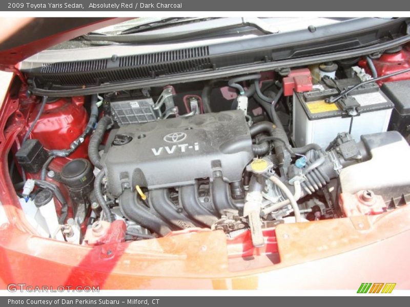 Absolutely Red / Dark Charcoal 2009 Toyota Yaris Sedan