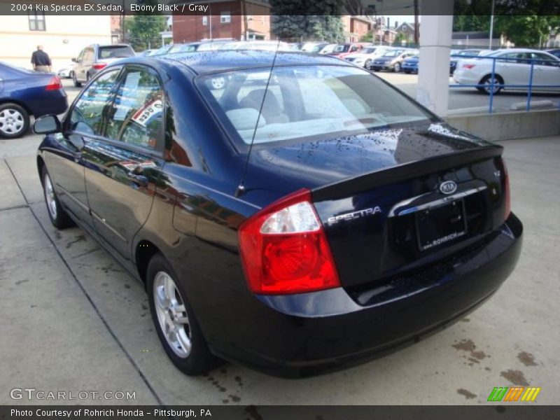 Ebony Black / Gray 2004 Kia Spectra EX Sedan