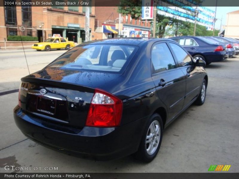 Ebony Black / Gray 2004 Kia Spectra EX Sedan