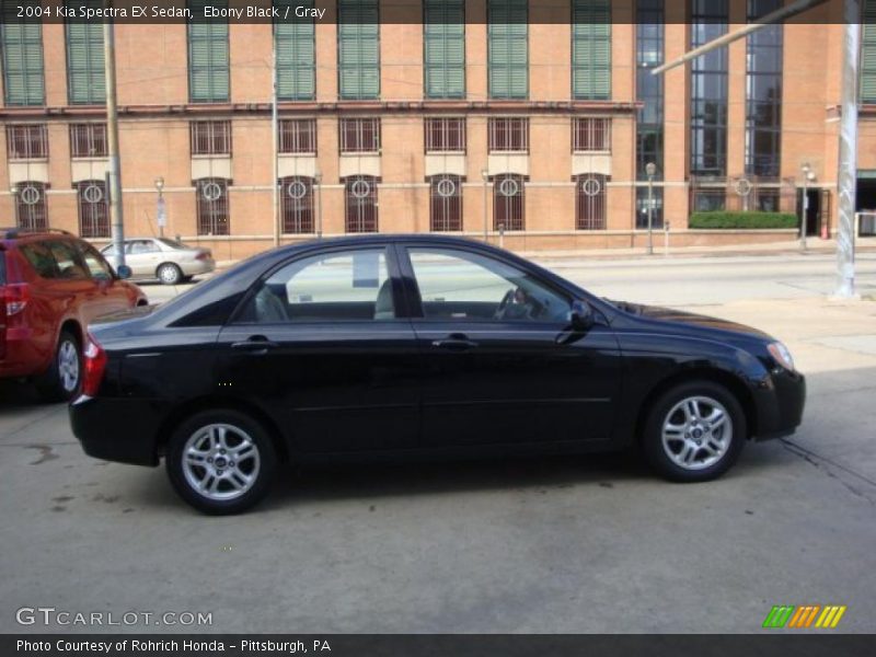 Ebony Black / Gray 2004 Kia Spectra EX Sedan