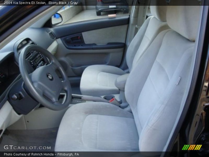 Ebony Black / Gray 2004 Kia Spectra EX Sedan