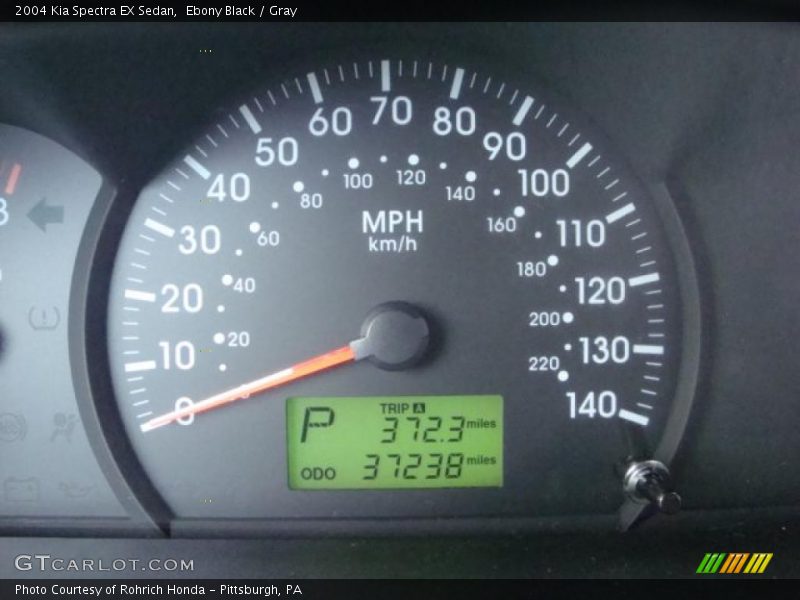 Ebony Black / Gray 2004 Kia Spectra EX Sedan