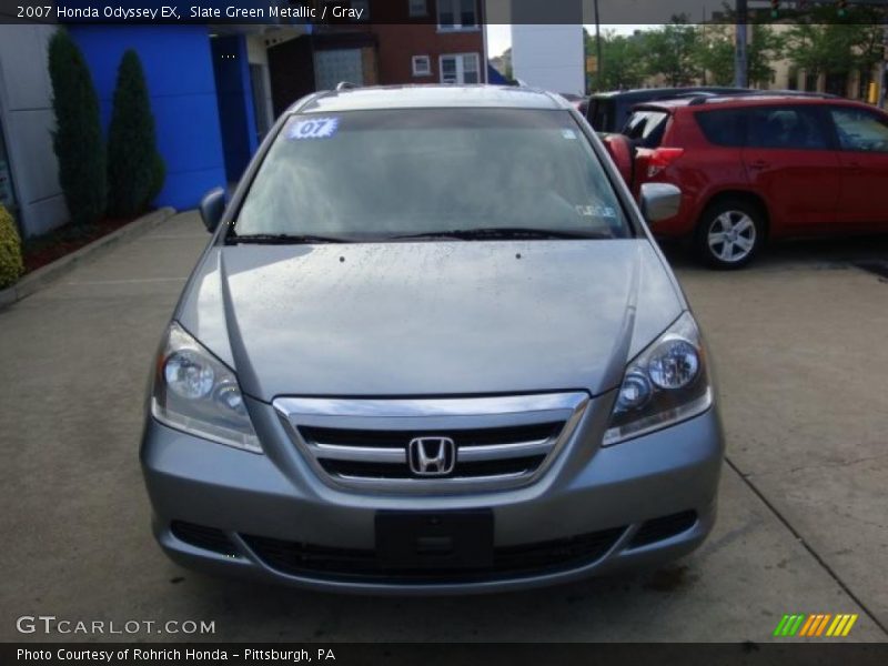 Slate Green Metallic / Gray 2007 Honda Odyssey EX