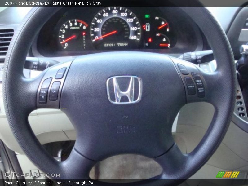 Slate Green Metallic / Gray 2007 Honda Odyssey EX