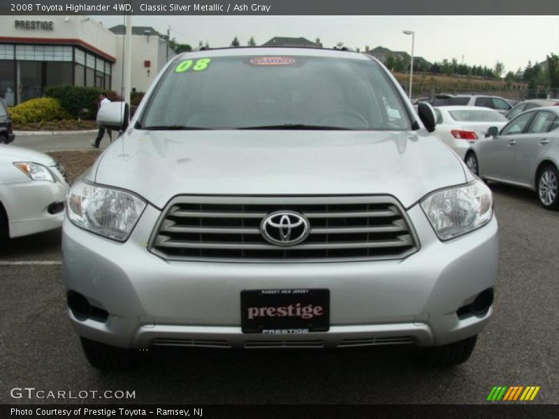 Classic Silver Metallic / Ash Gray 2008 Toyota Highlander 4WD