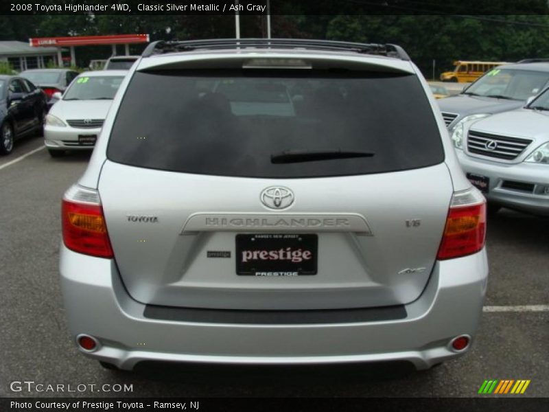 Classic Silver Metallic / Ash Gray 2008 Toyota Highlander 4WD