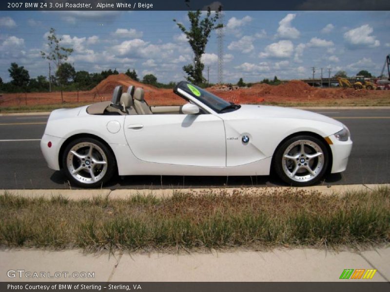 Alpine White / Beige 2007 BMW Z4 3.0si Roadster