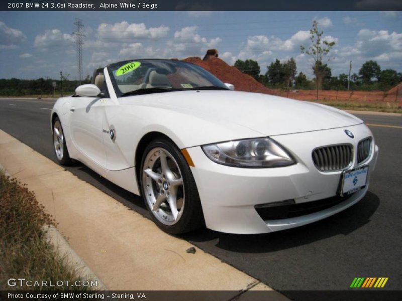 Alpine White / Beige 2007 BMW Z4 3.0si Roadster