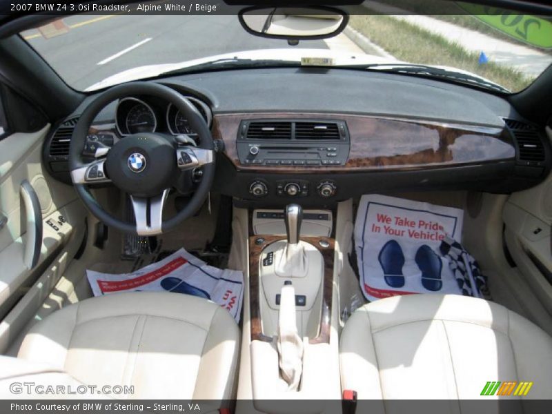 Alpine White / Beige 2007 BMW Z4 3.0si Roadster