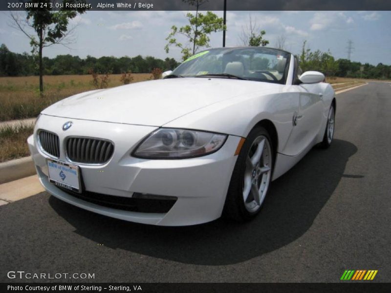 Alpine White / Beige 2007 BMW Z4 3.0si Roadster