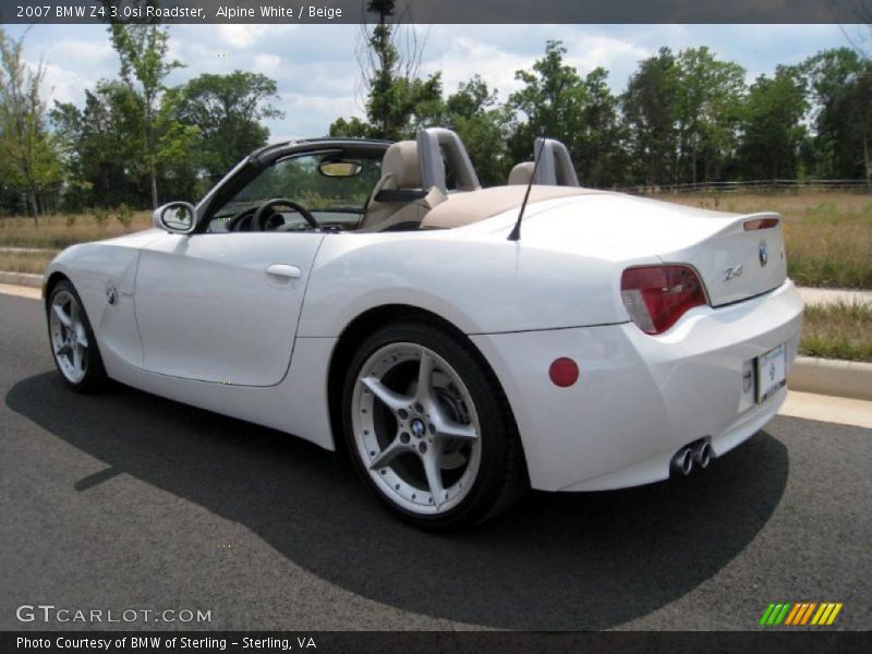 Alpine White / Beige 2007 BMW Z4 3.0si Roadster