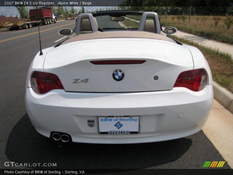 Alpine White / Beige 2007 BMW Z4 3.0si Roadster