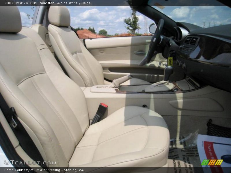 Alpine White / Beige 2007 BMW Z4 3.0si Roadster
