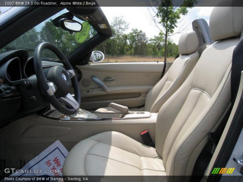 Alpine White / Beige 2007 BMW Z4 3.0si Roadster