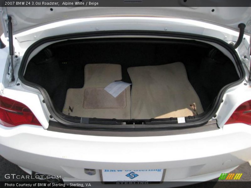 Alpine White / Beige 2007 BMW Z4 3.0si Roadster