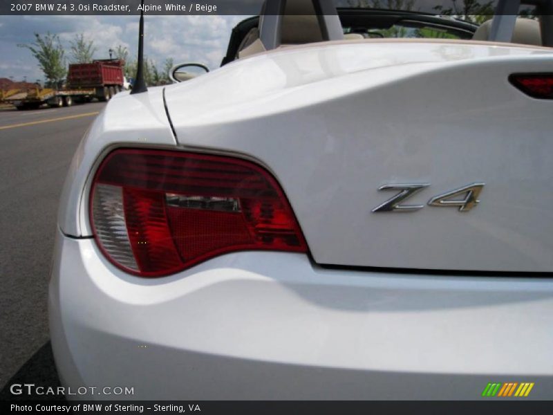 Alpine White / Beige 2007 BMW Z4 3.0si Roadster