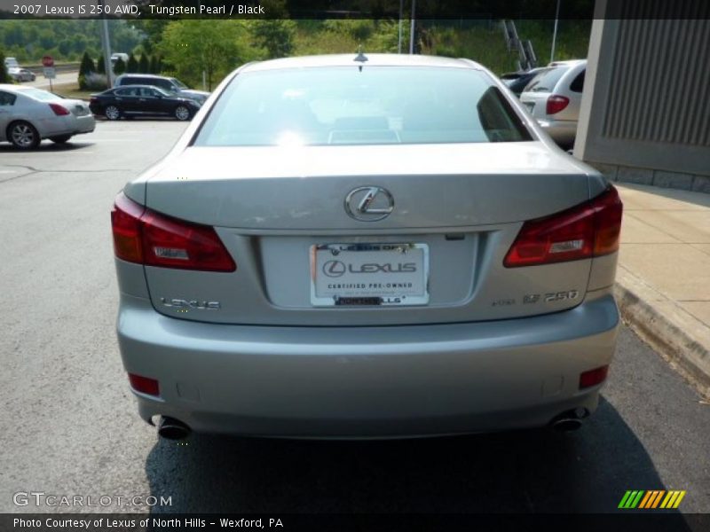 Tungsten Pearl / Black 2007 Lexus IS 250 AWD