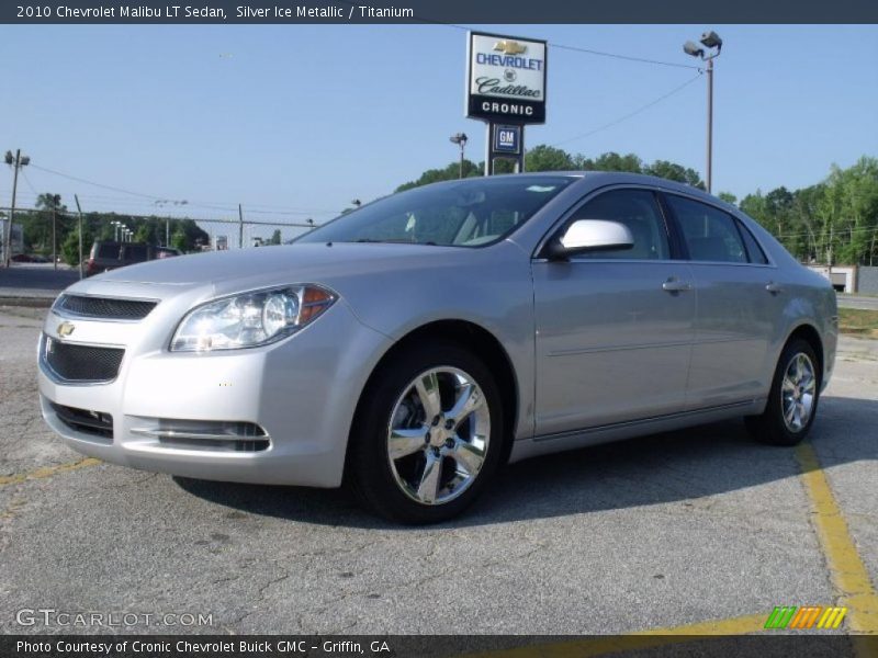 Silver Ice Metallic / Titanium 2010 Chevrolet Malibu LT Sedan