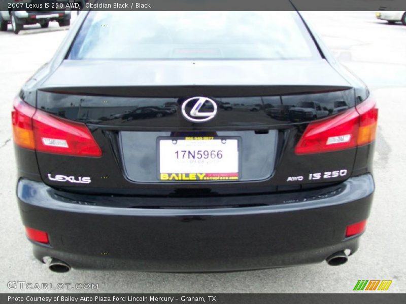 Obsidian Black / Black 2007 Lexus IS 250 AWD
