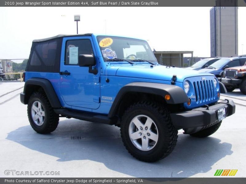 Surf Blue Pearl / Dark Slate Gray/Blue 2010 Jeep Wrangler Sport Islander Edition 4x4