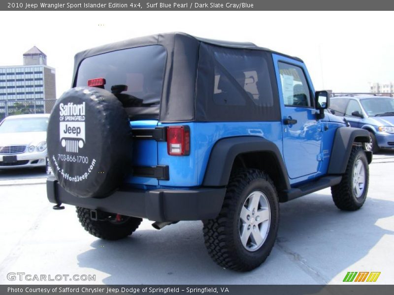 Surf Blue Pearl / Dark Slate Gray/Blue 2010 Jeep Wrangler Sport Islander Edition 4x4