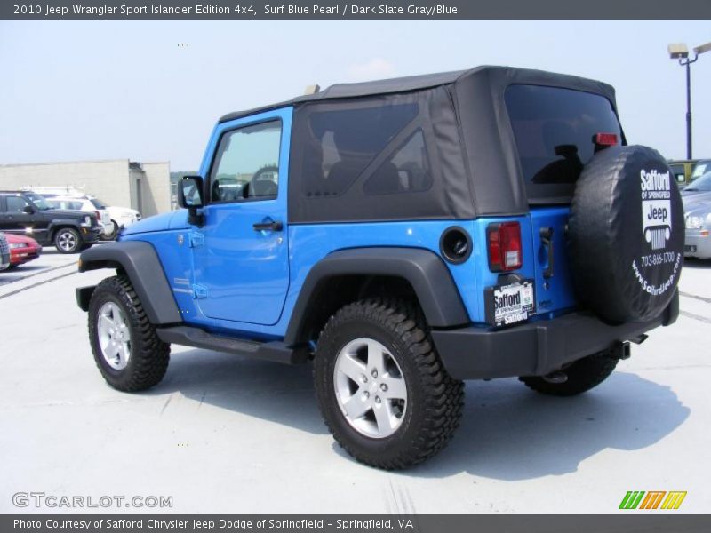 Surf Blue Pearl / Dark Slate Gray/Blue 2010 Jeep Wrangler Sport Islander Edition 4x4