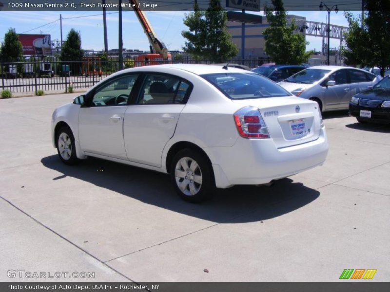 Fresh Powder White / Beige 2009 Nissan Sentra 2.0