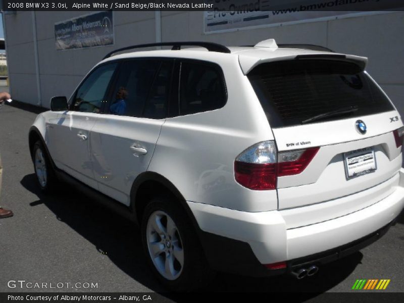 Alpine White / Sand Beige/Black Nevada Leather 2008 BMW X3 3.0si