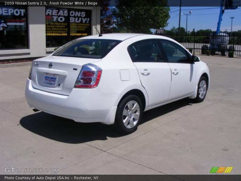 Fresh Powder White / Beige 2009 Nissan Sentra 2.0