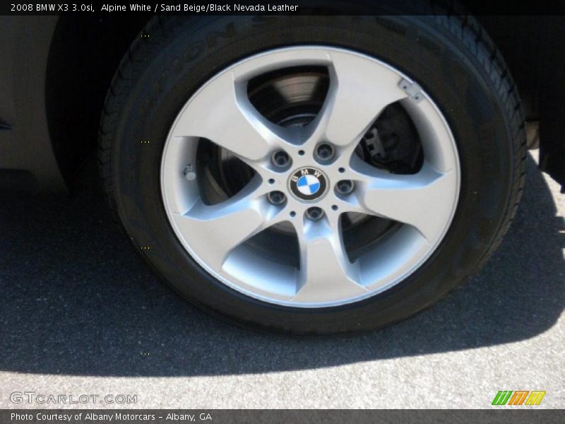 Alpine White / Sand Beige/Black Nevada Leather 2008 BMW X3 3.0si