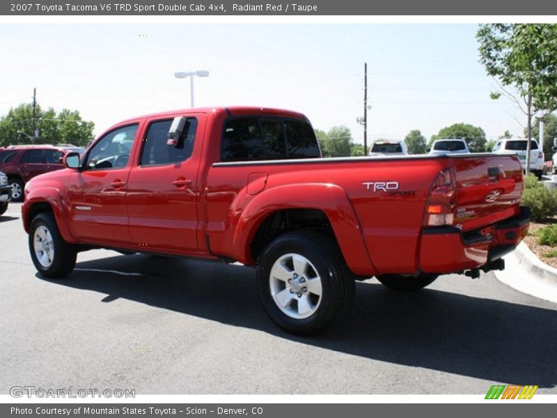 Radiant Red / Taupe 2007 Toyota Tacoma V6 TRD Sport Double Cab 4x4