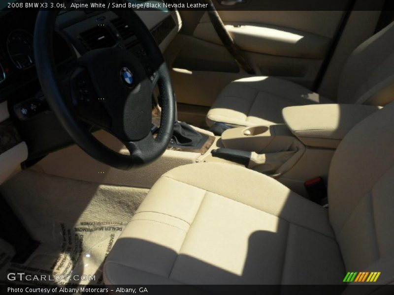 Alpine White / Sand Beige/Black Nevada Leather 2008 BMW X3 3.0si