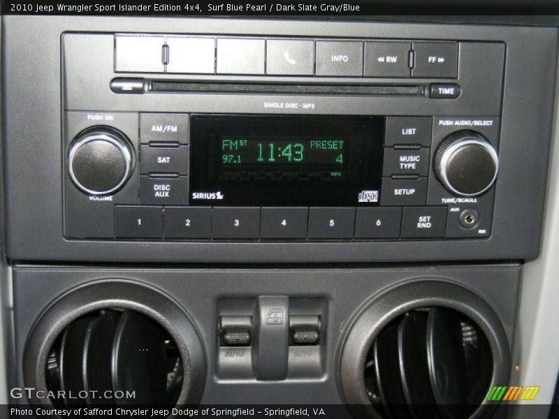 Surf Blue Pearl / Dark Slate Gray/Blue 2010 Jeep Wrangler Sport Islander Edition 4x4